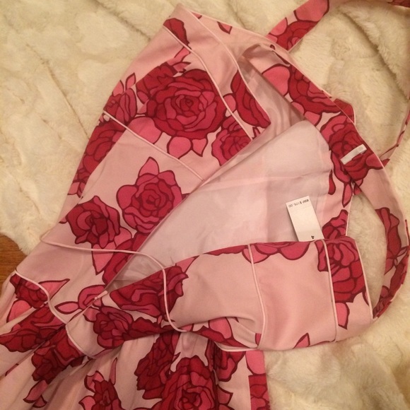 NWT Pink Floral Rose Print Dress - Picture 7 of 8